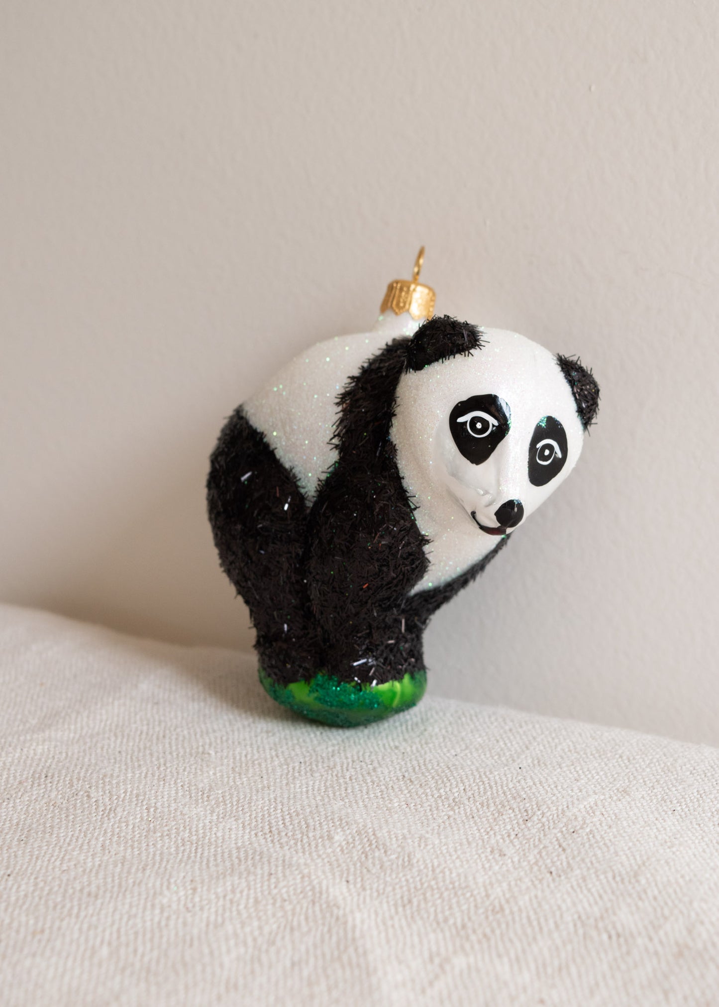 Polish Glass Christmas Ornament - Panda