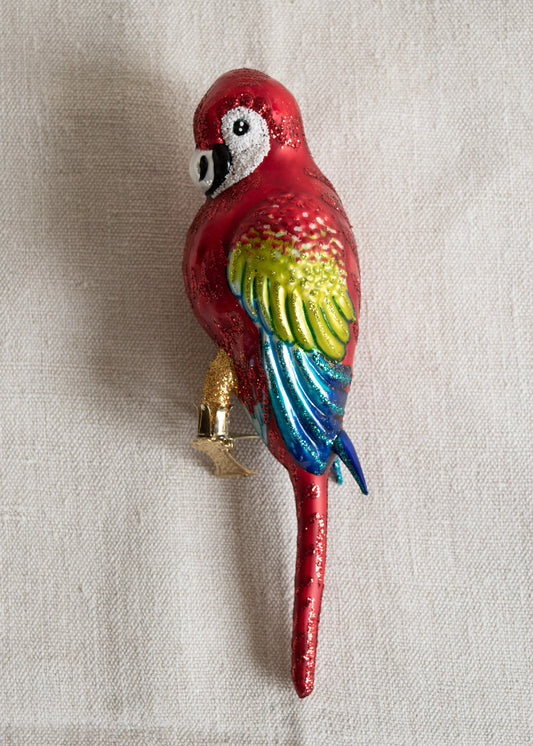 Polish Glass Christmas Ornament - Macaw