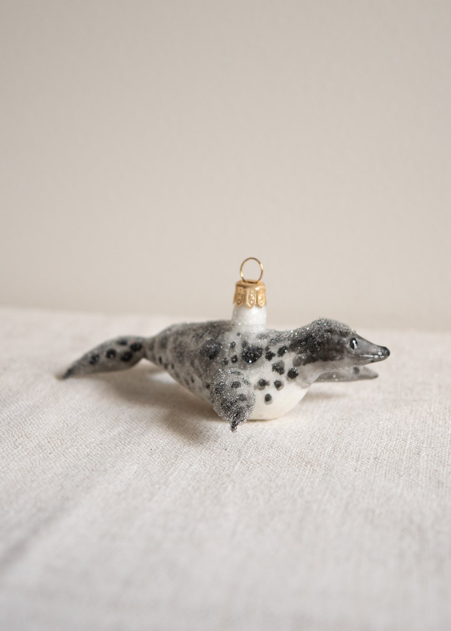 Polish Glass Christmas Ornament - Spotted Seal