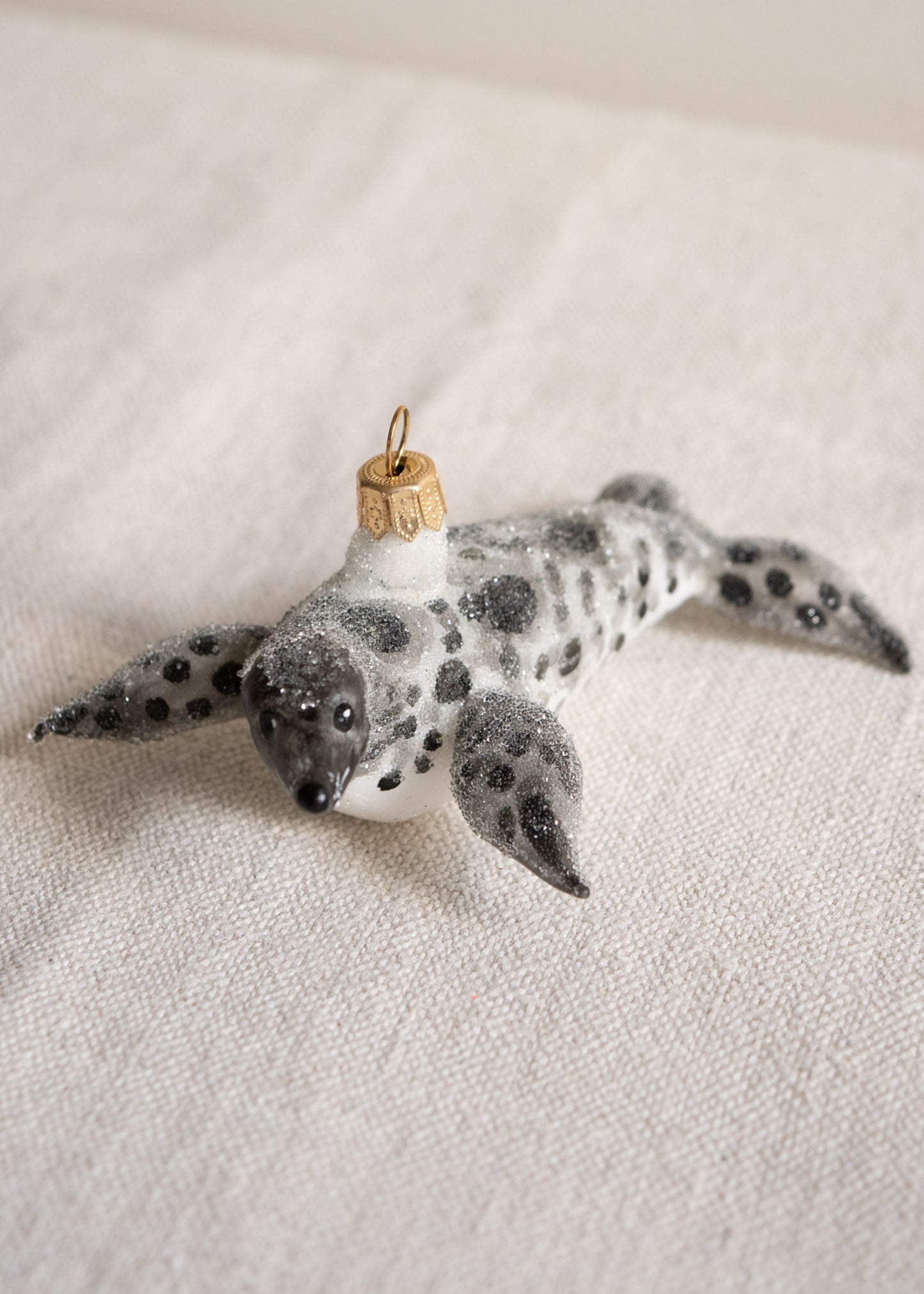 Polish Glass Christmas Ornament - Spotted Seal