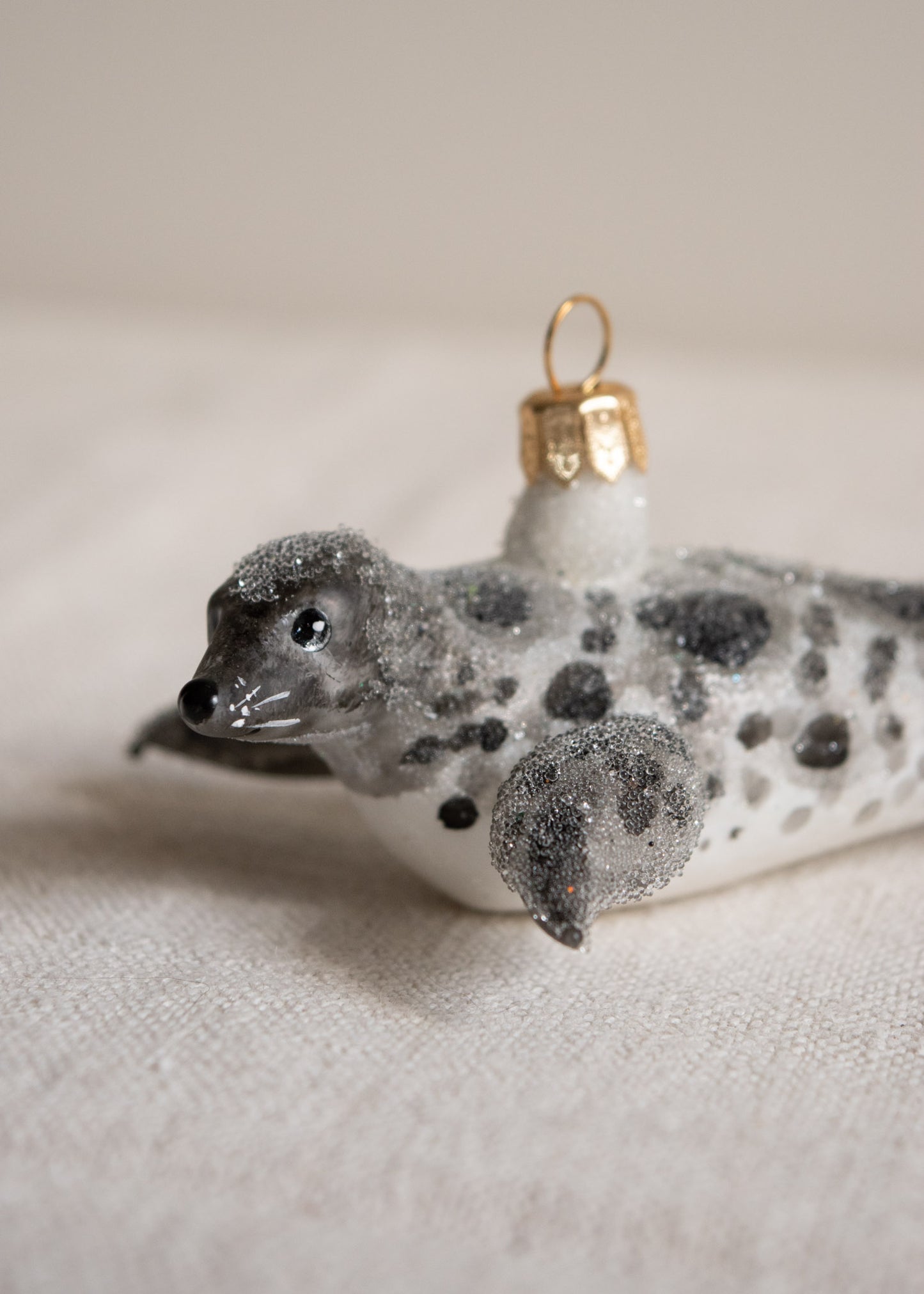 Polish Glass Christmas Ornament - Spotted Seal