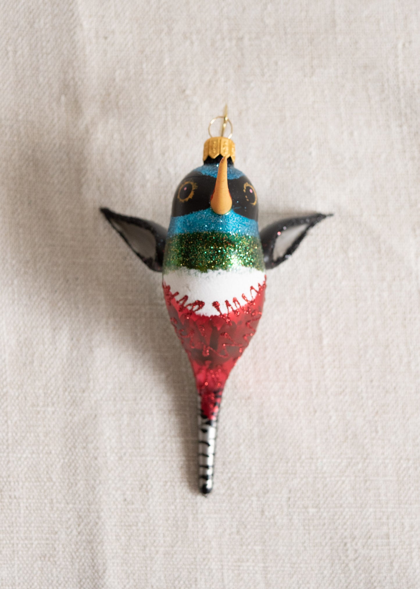 Polish Glass Christmas Ornament - Hummingbird