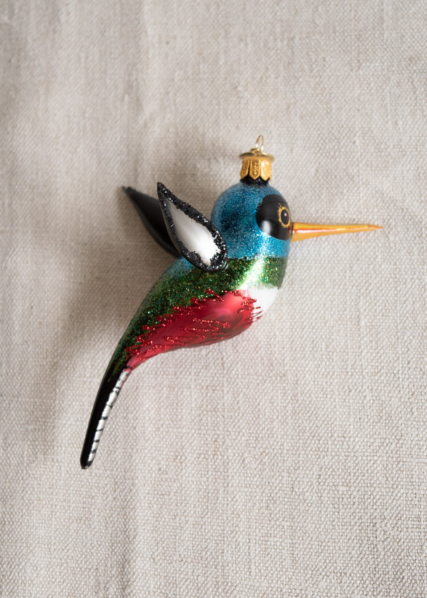 Polish Glass Christmas Ornament - Hummingbird