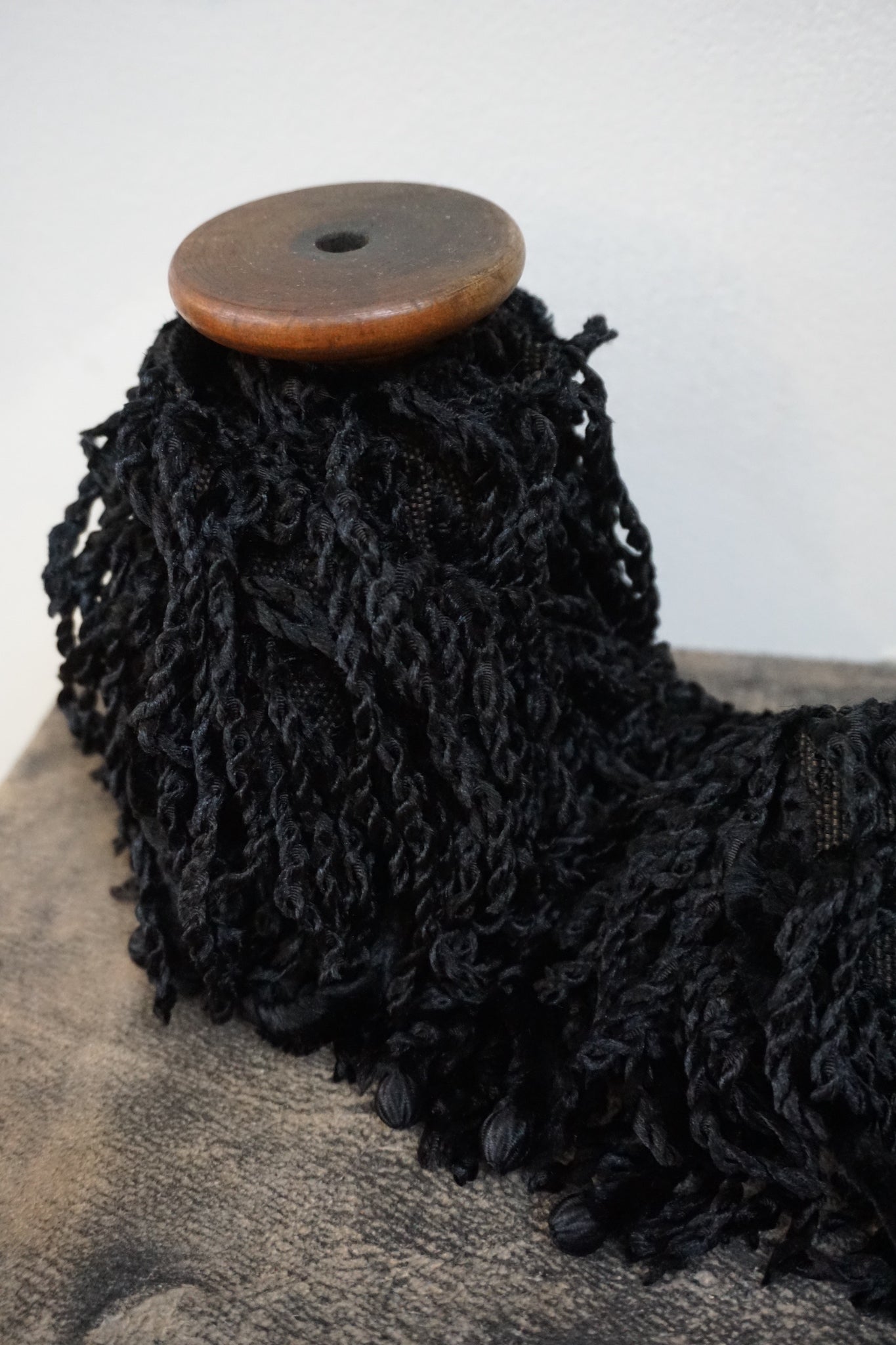 Antique French Black Silk Fringing