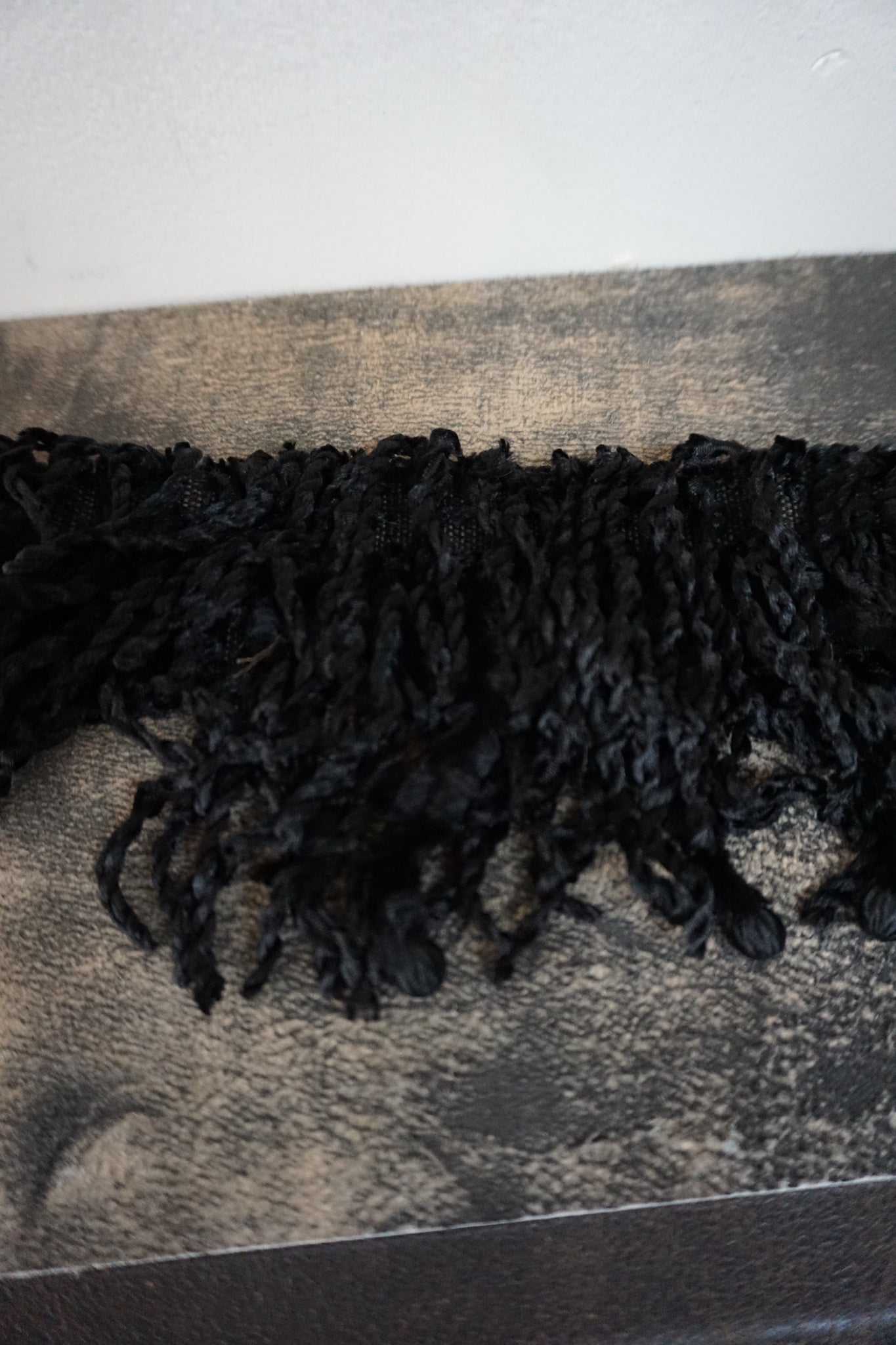 Antique French Black Silk Fringing