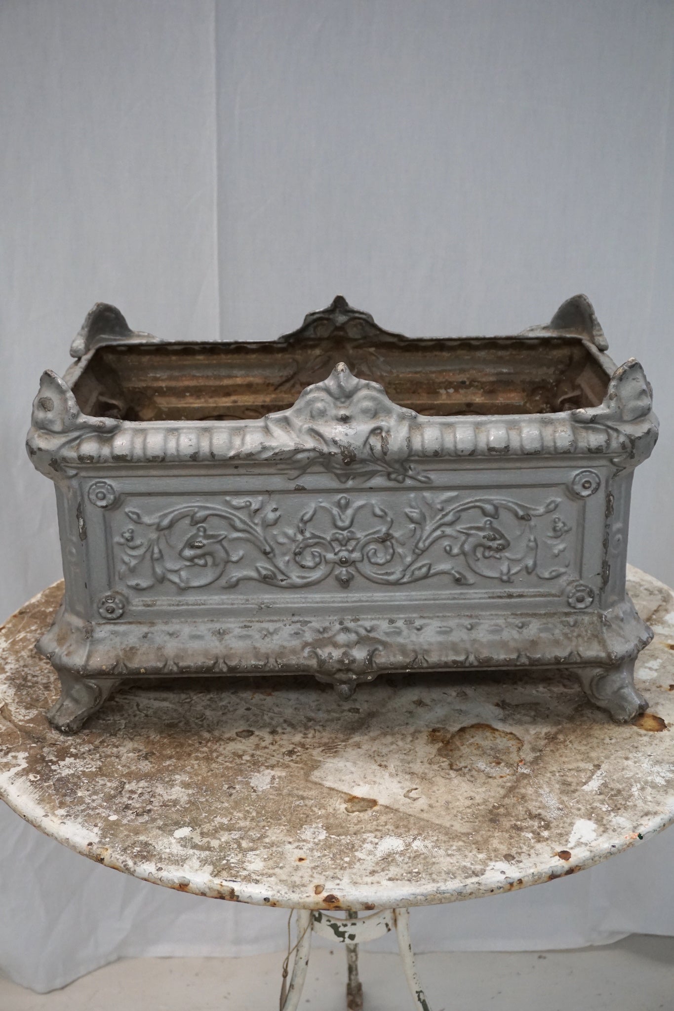 Antique French Cast Iron Jardinere