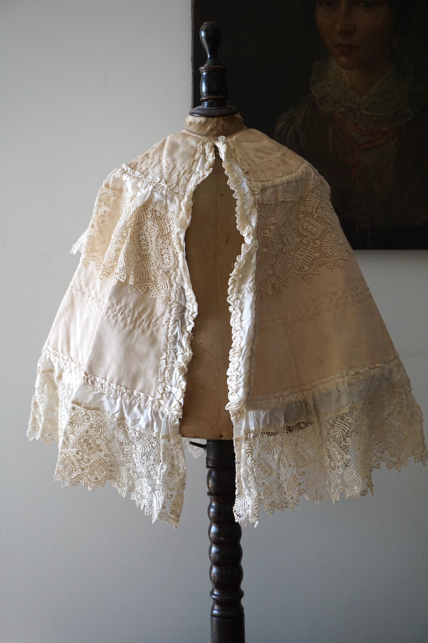 Antique French Christening Cape