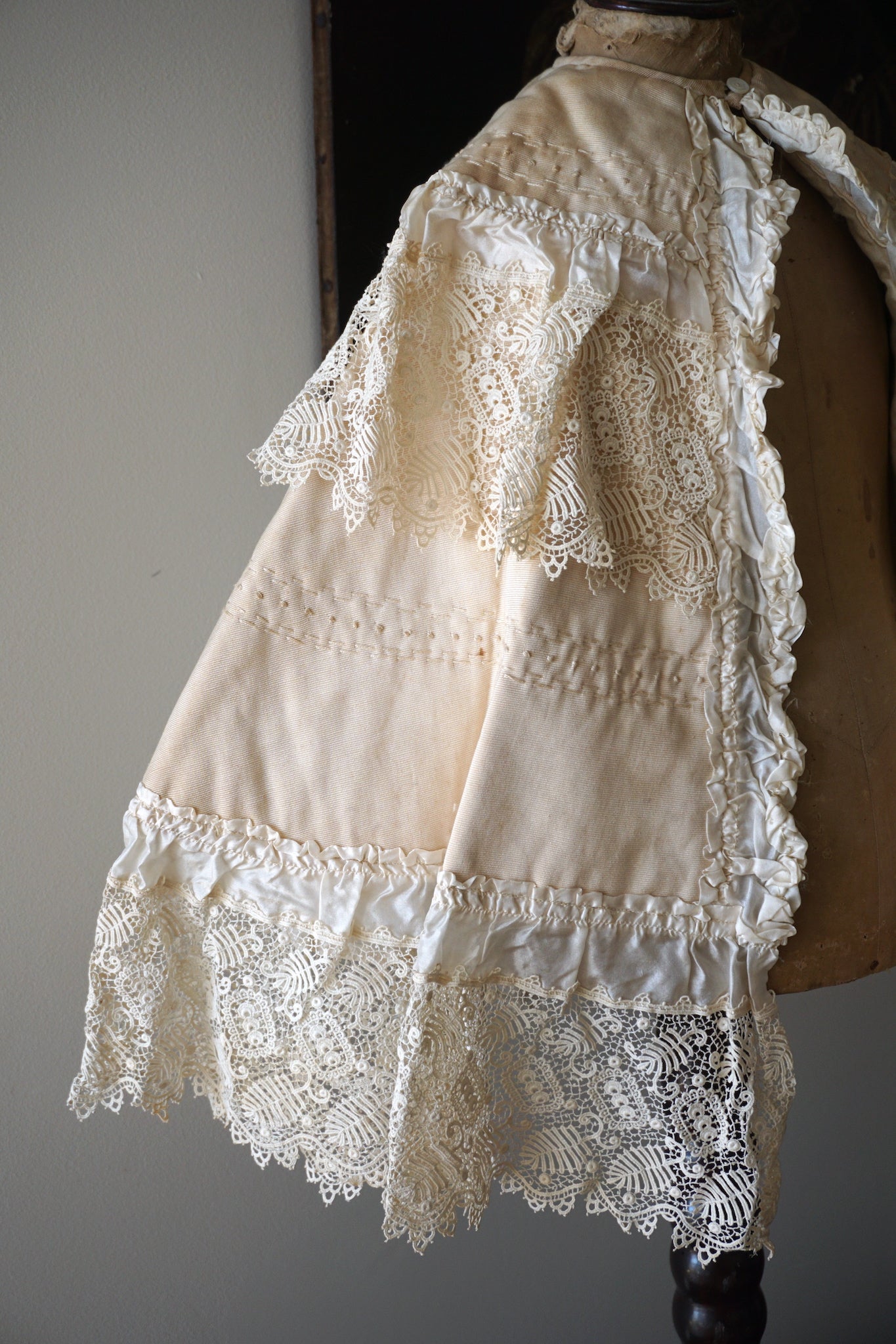 Antique French Christening Cape