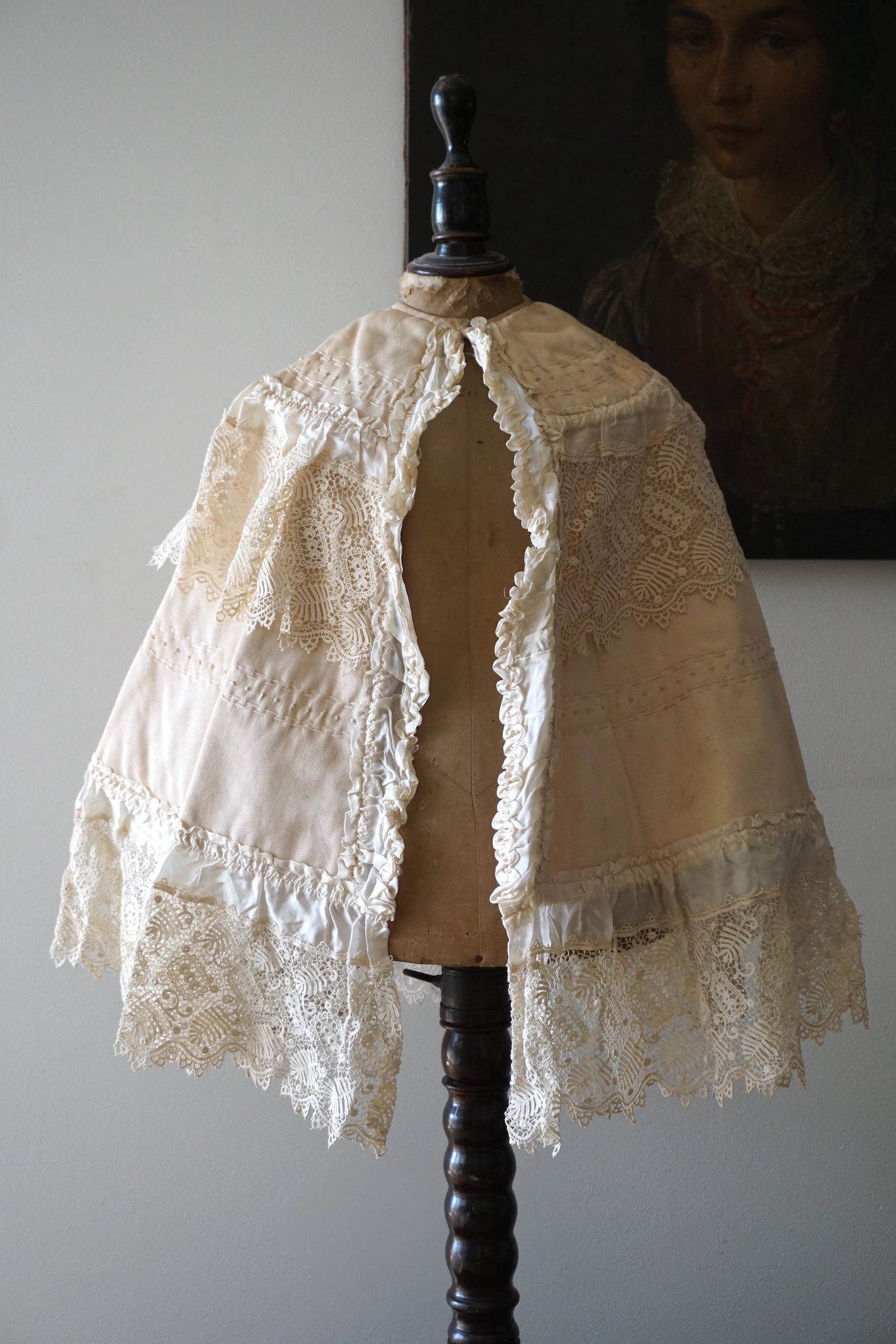 Antique French Christening Cape