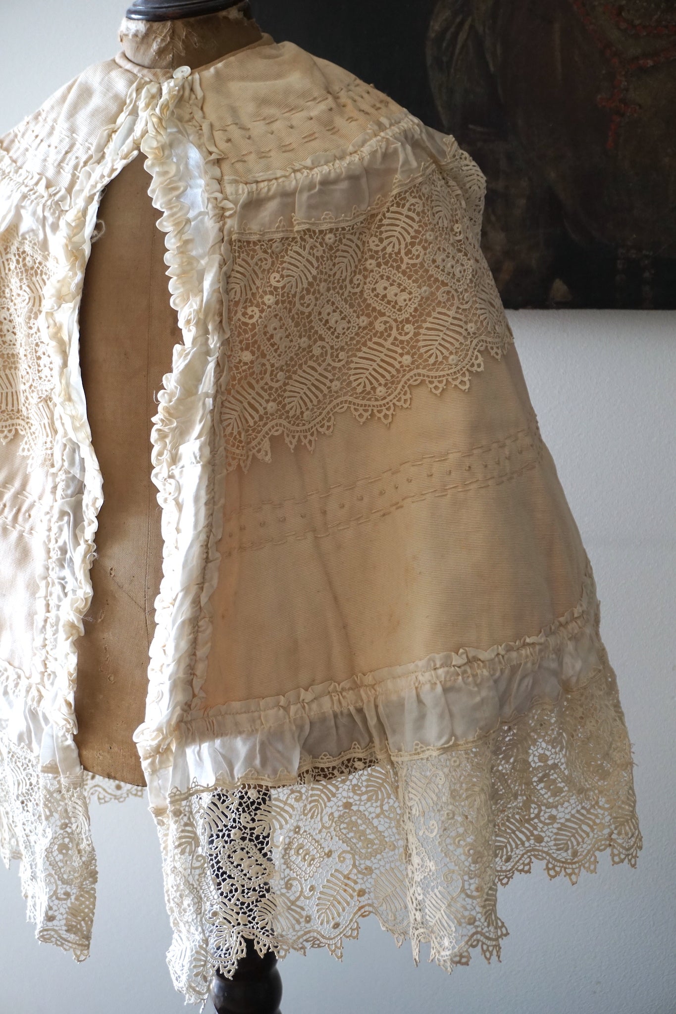 Antique French Christening Cape