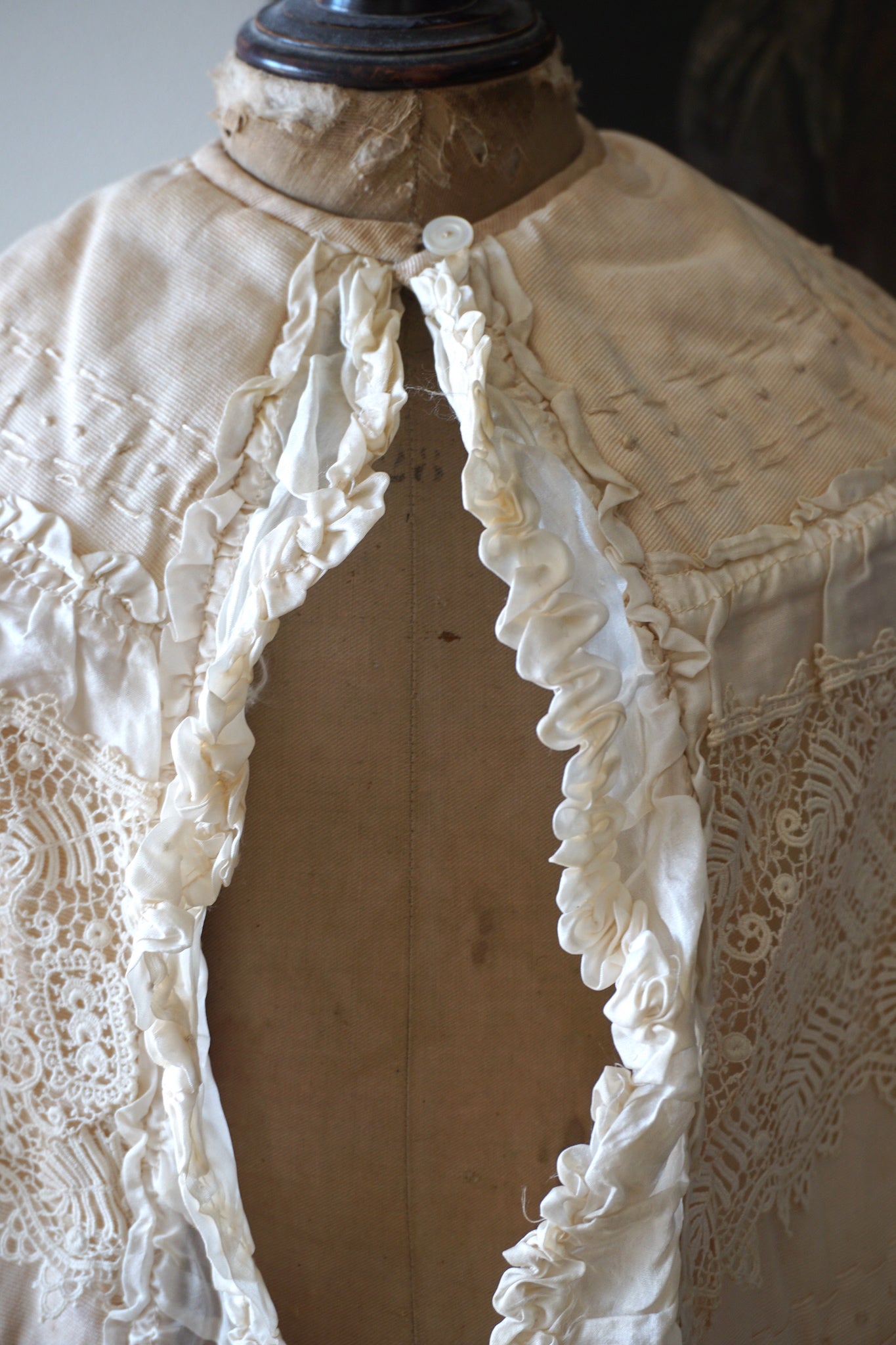 Antique French Christening Cape