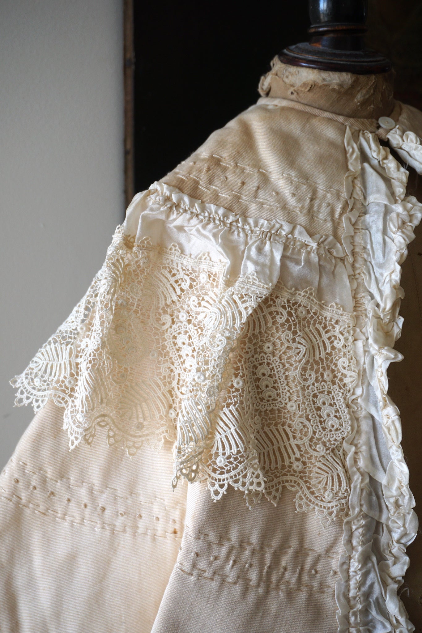 Antique French Christening Cape