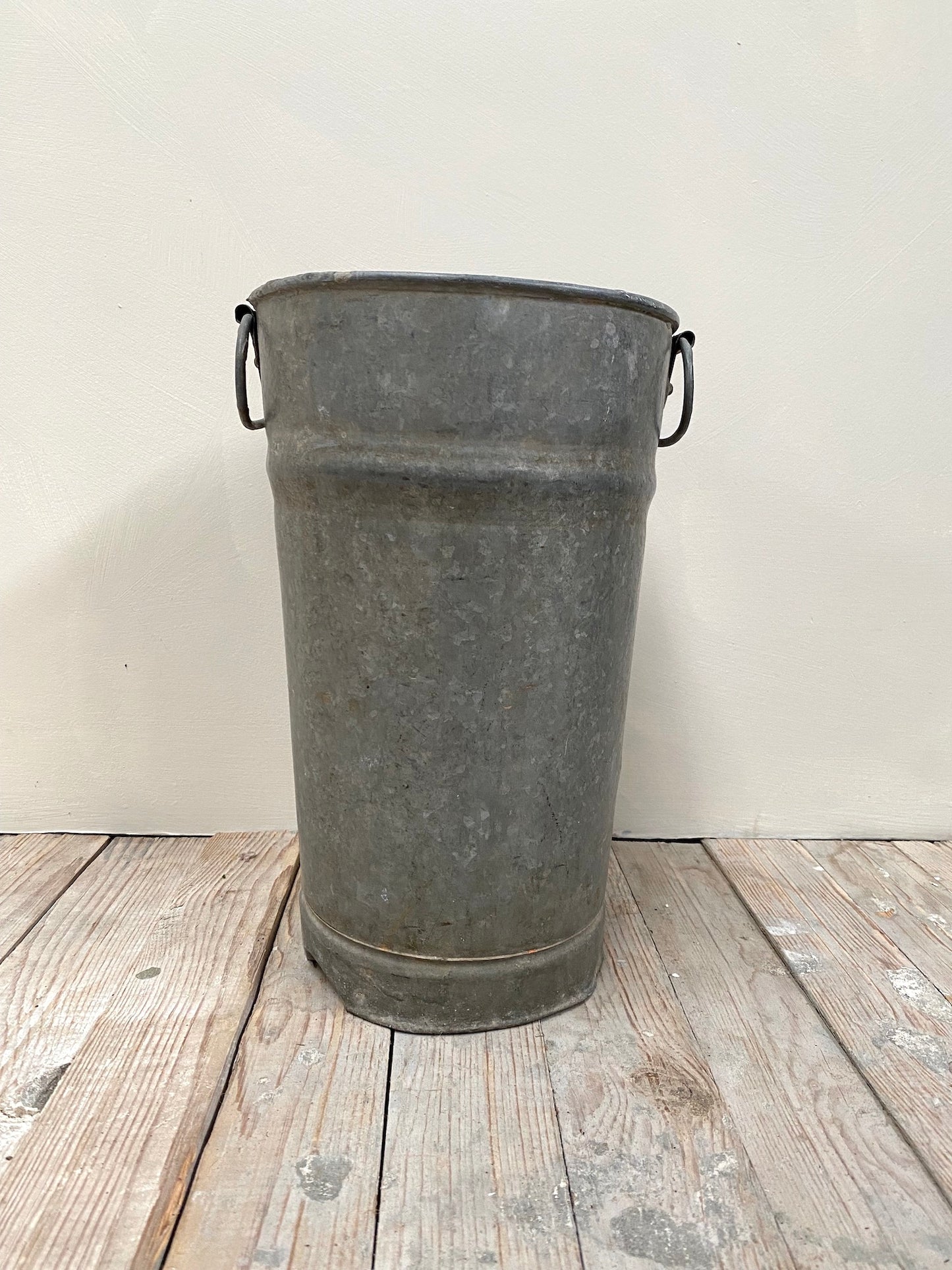 Antique French Florist's Tall Zinc Tubs with Handles