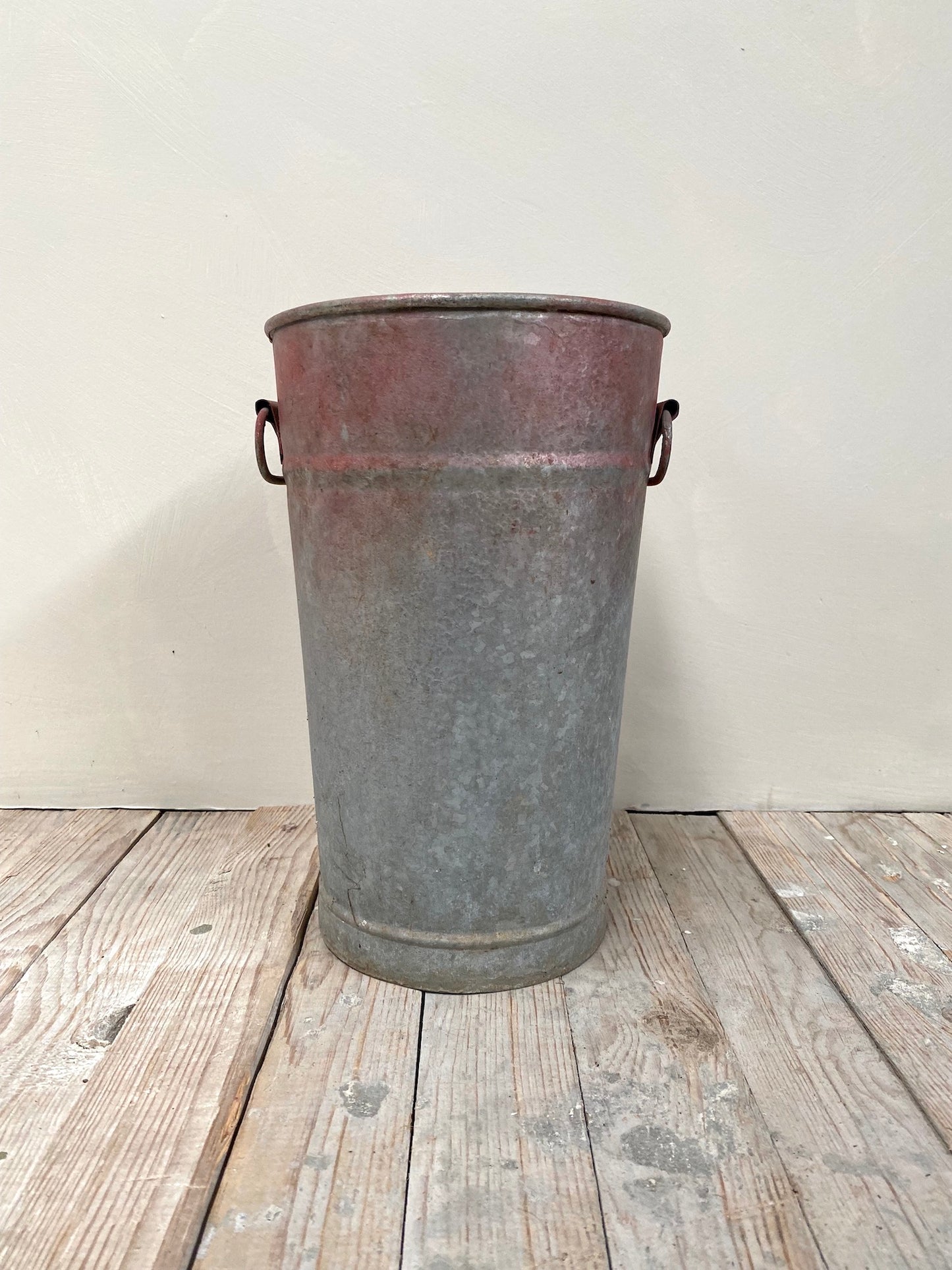 Antique French Florist's Tall Zinc Tubs with Handles