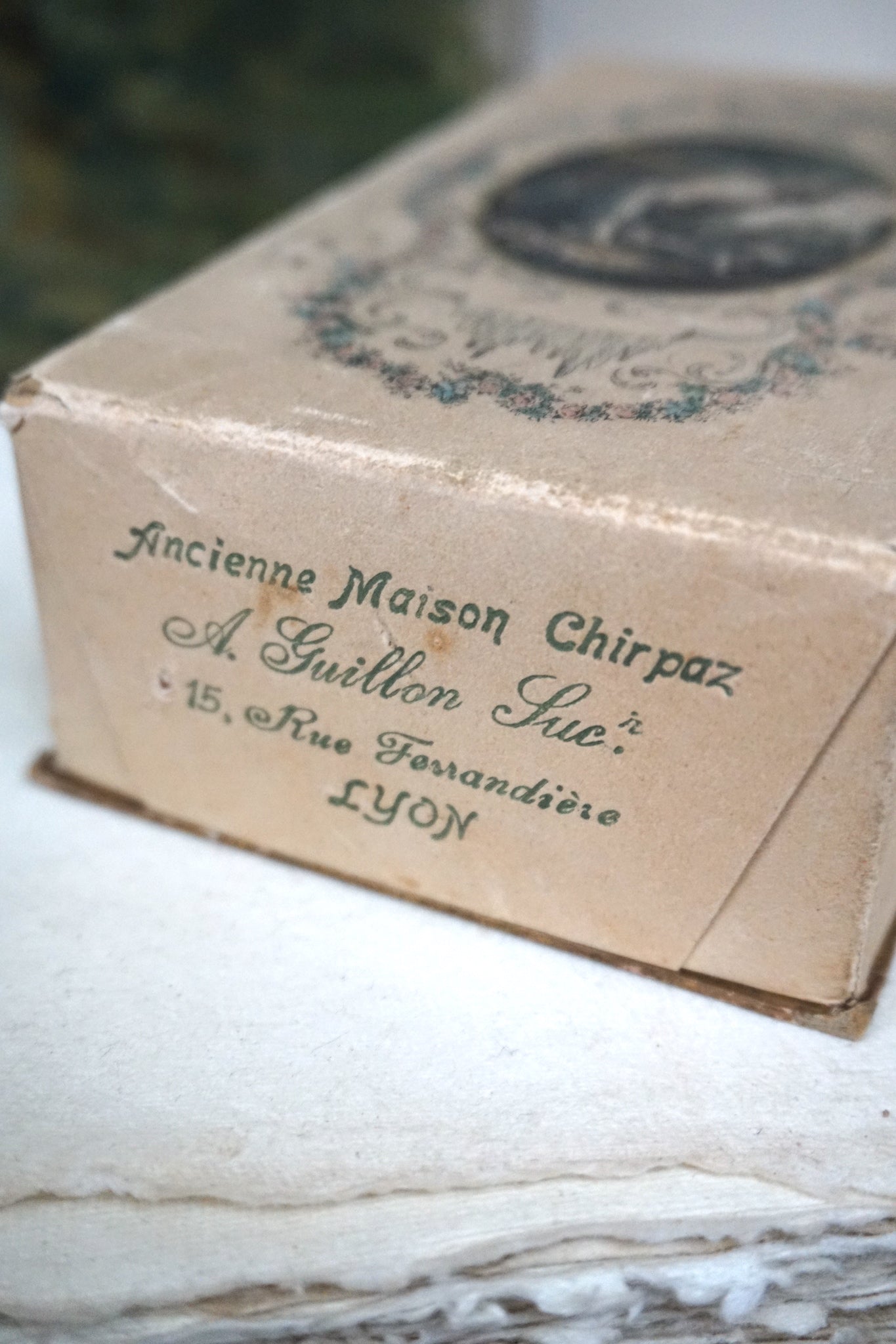 Antique French Paper Covered Box