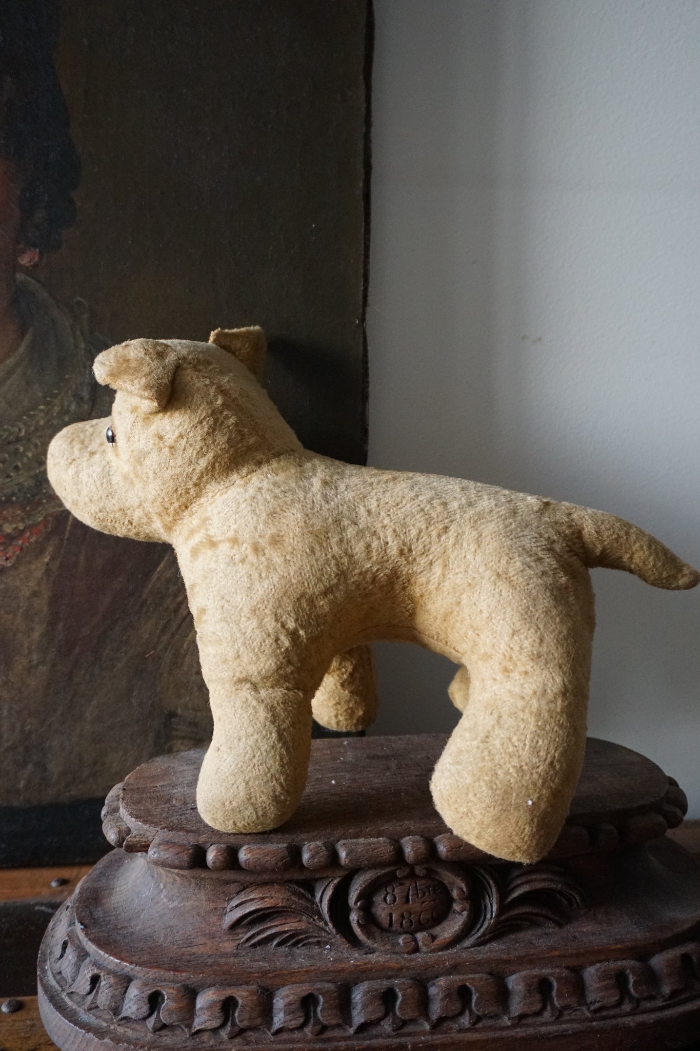 Antique French Time-Worn Dog