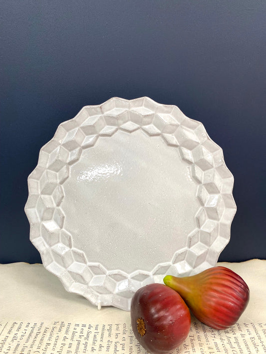 Astier de Villatte Cube Dessert Plate