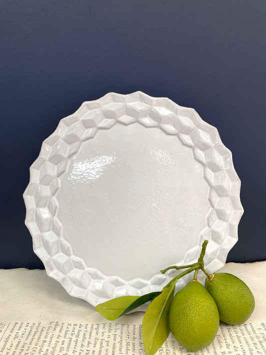 Astier de Villatte Cube Dinner Plate