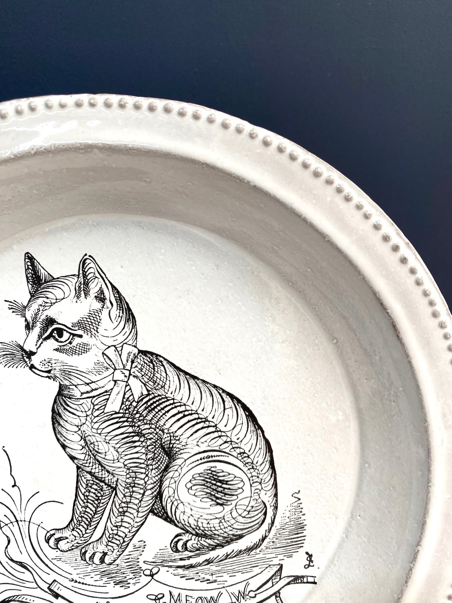 Astier de Villatte John Derian Scenario Cat Soup Plate