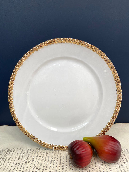 Astier de Villatte Josephine Gold Dinner Plate