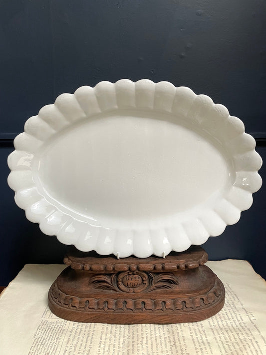 Astier de Villatte Large Deep Oval Marguerite Platter