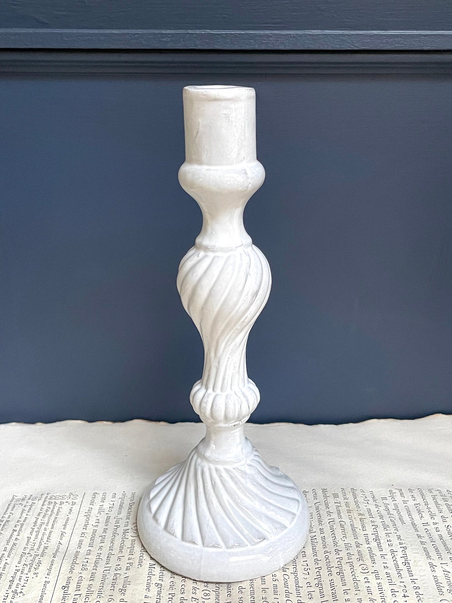 Astier de Villatte Large Peggy Candlestick