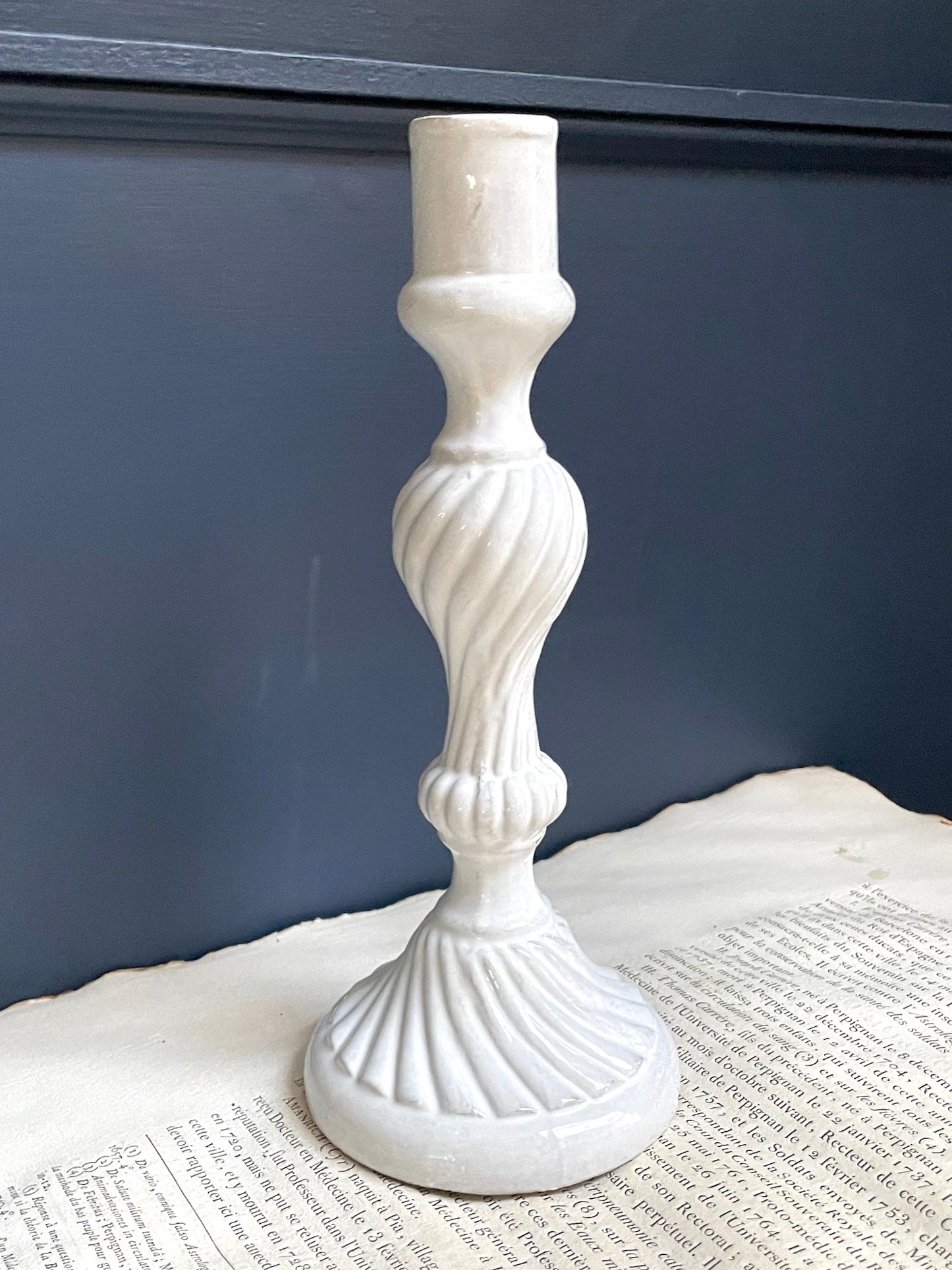 Astier de Villatte Large Peggy Candlestick