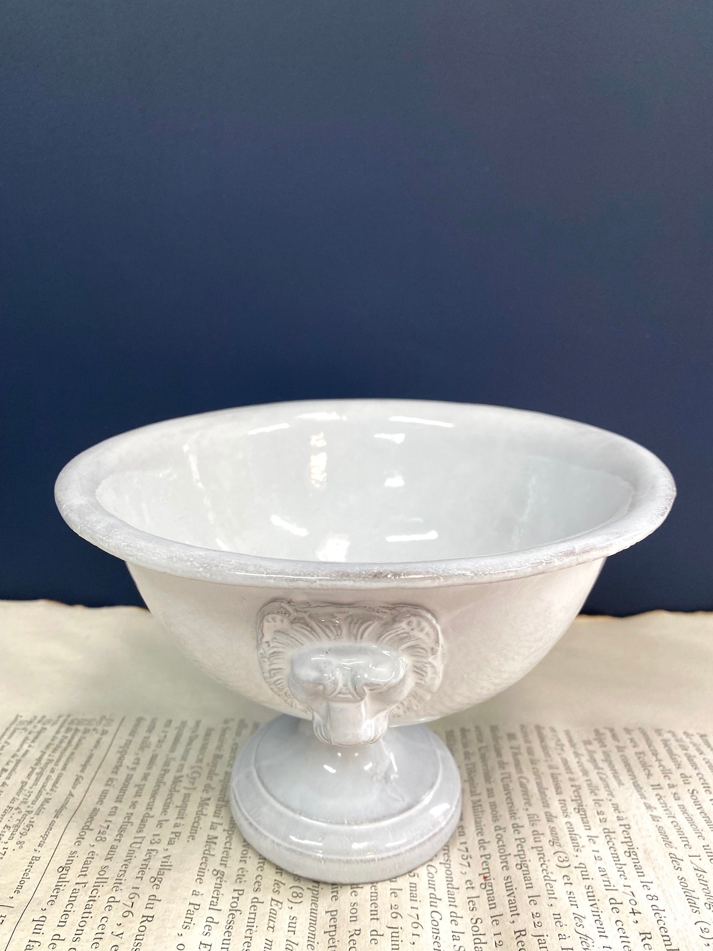 Astier de Villatte Lion Bowl on Stand