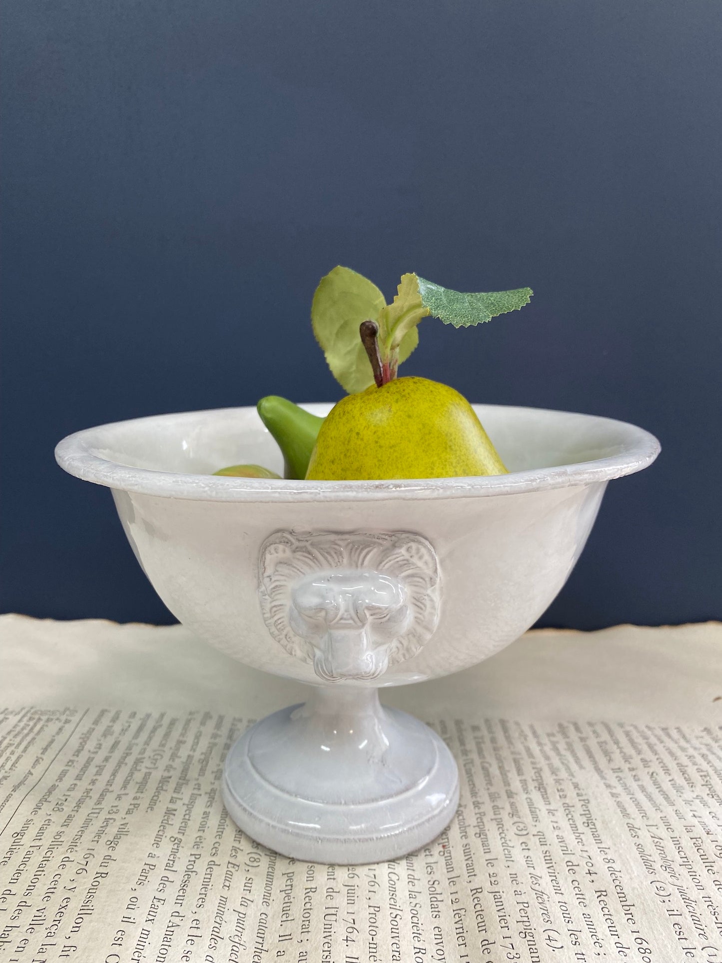 Astier de Villatte Lion Bowl on Stand