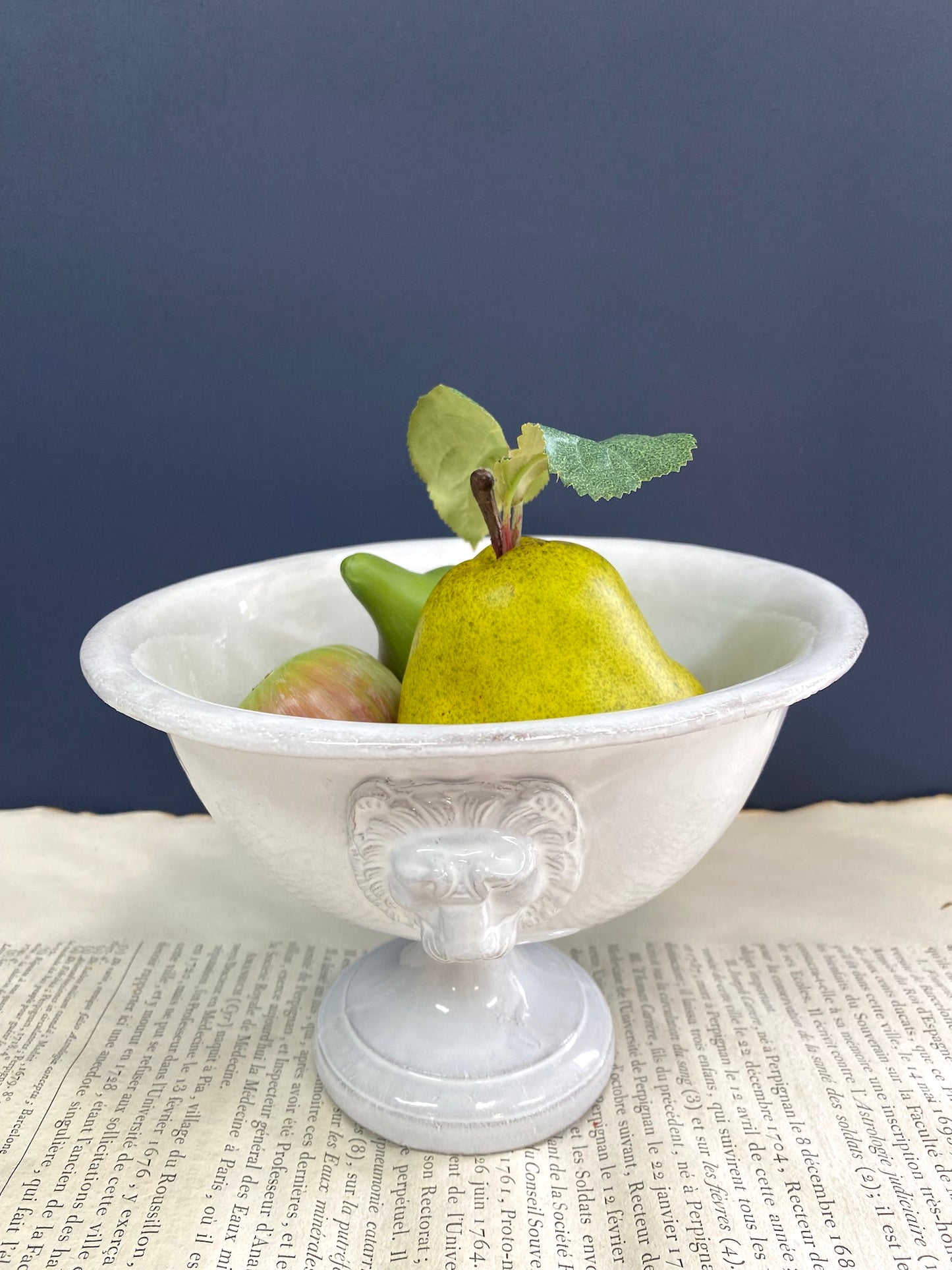 Astier de Villatte Lion Bowl on Stand