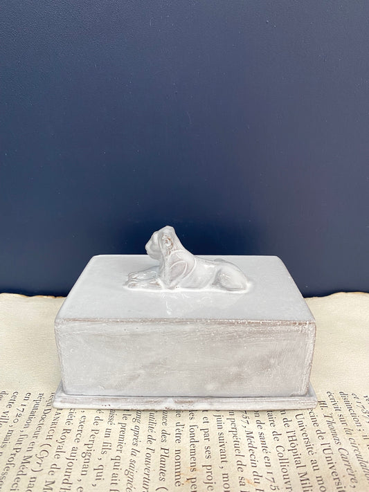 Astier de Villatte Lion Butter Dish