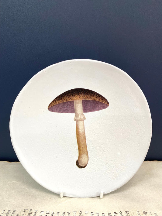 Astier de Villatte Mauve Champignon Comestible Medium Plate