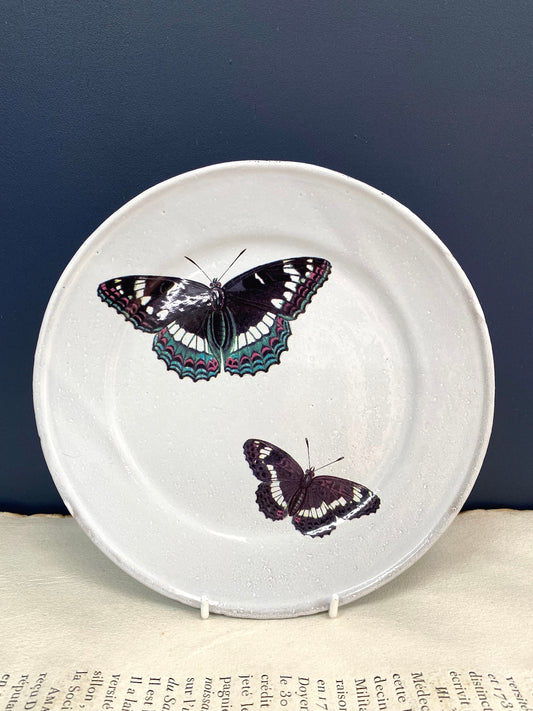 Astier de Villatte Two Flying Butterflies Medium Plate