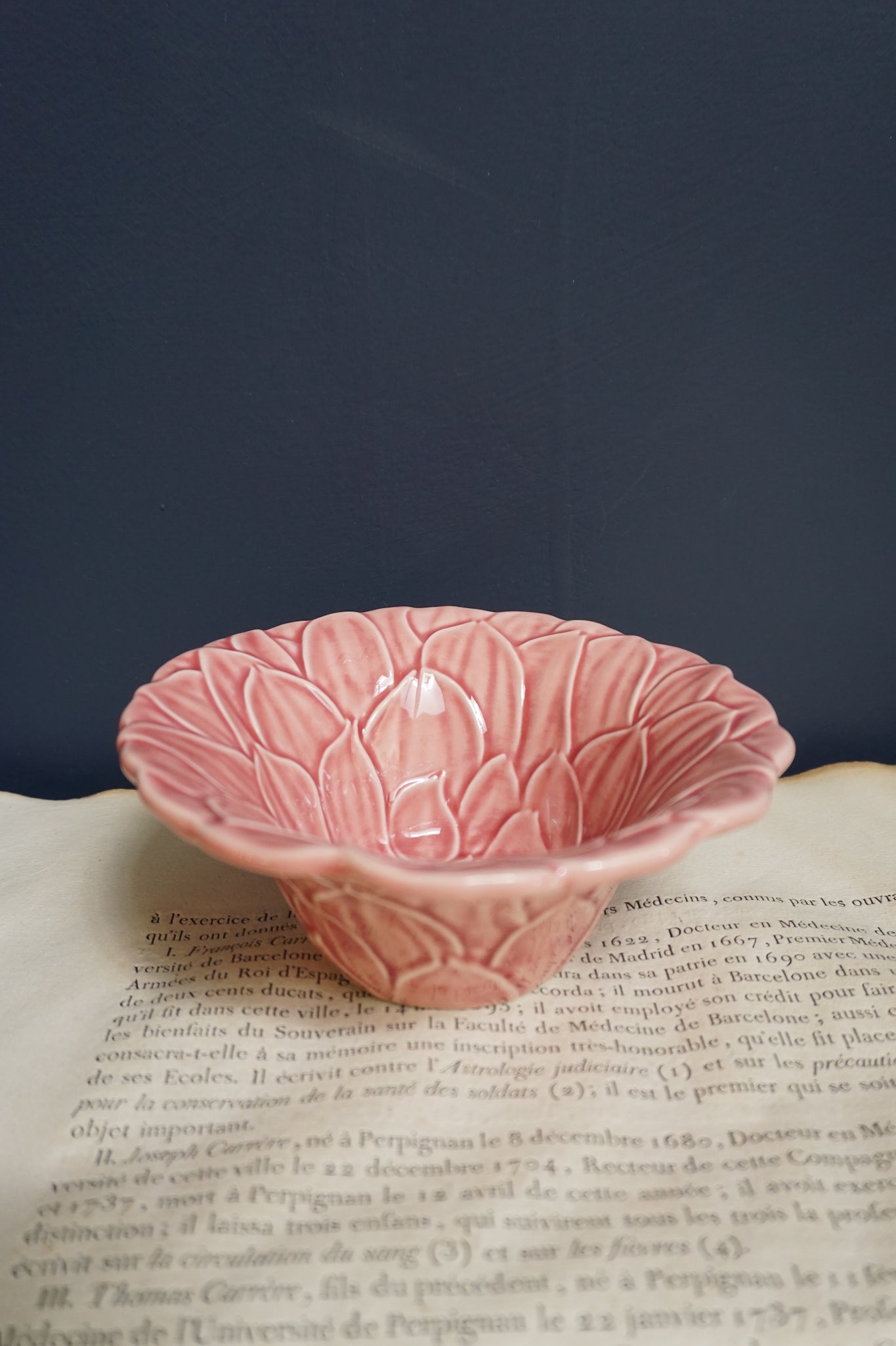 Bordallo Pinheiro Pink Dahlia Bowls - Set of 6