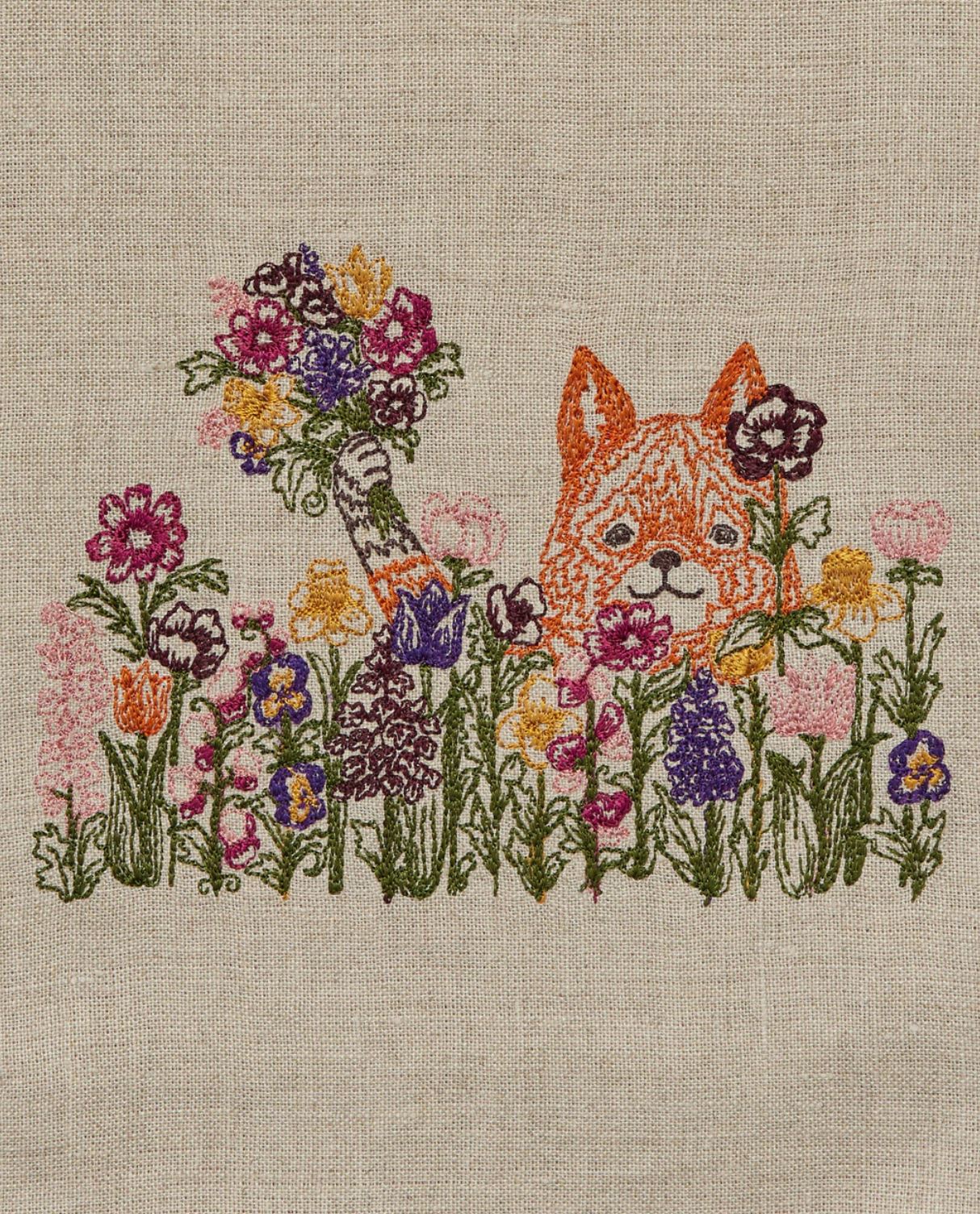 Coral & Tusk 'Bunch of Love' Embroidered Tea Towel