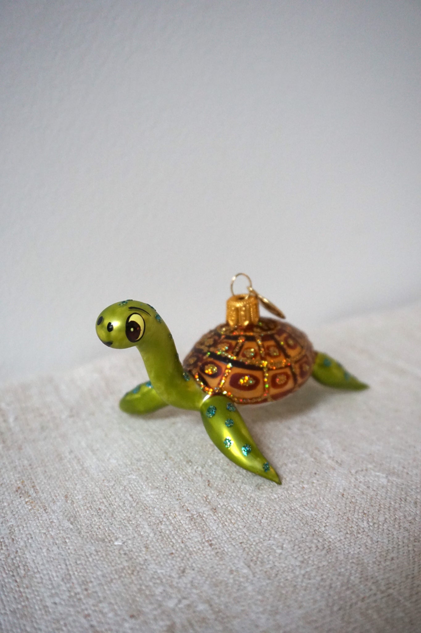 Polish Glass Christmas Ornament - Sea Turtle