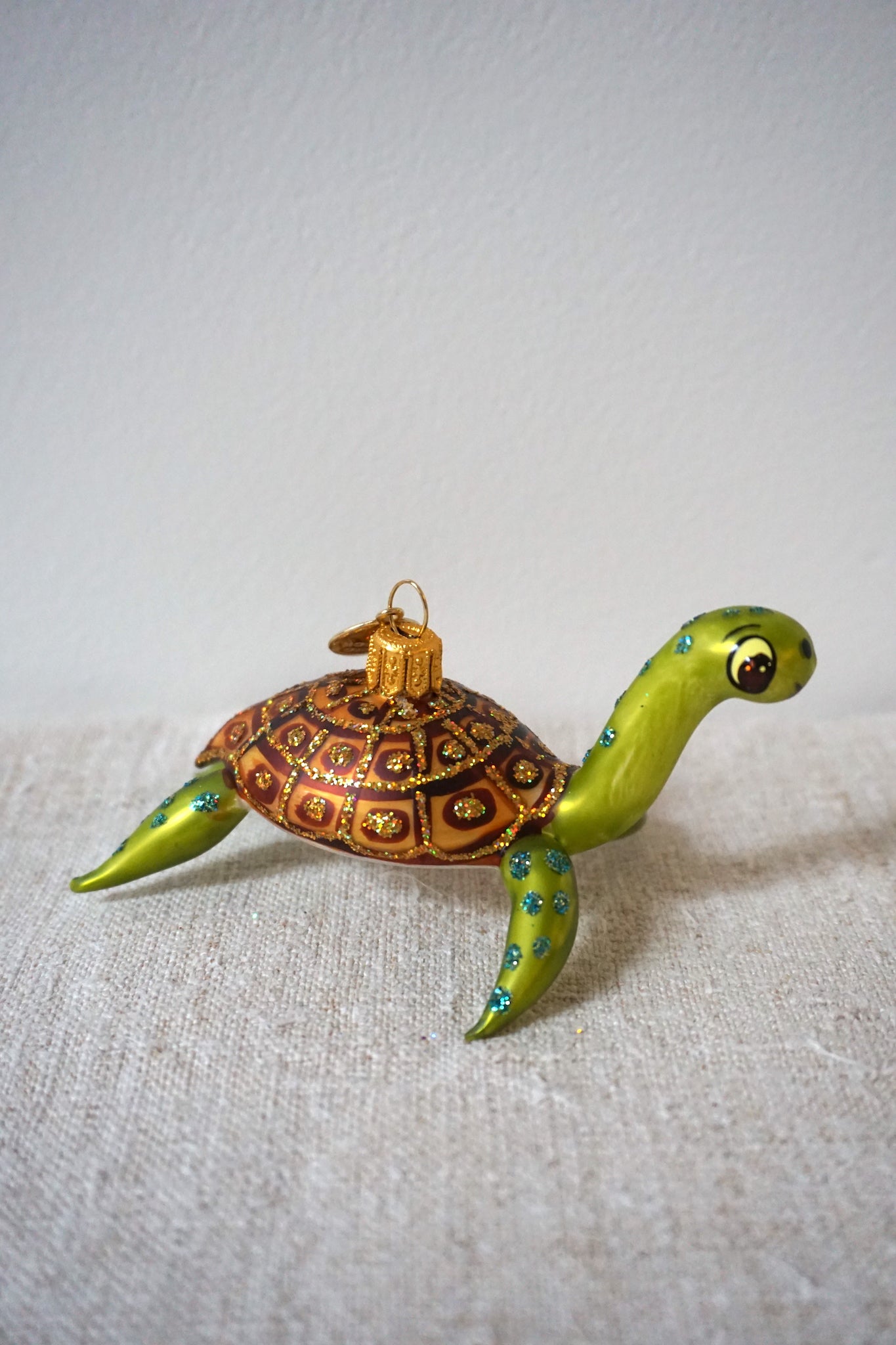 Polish Glass Christmas Ornament - Sea Turtle