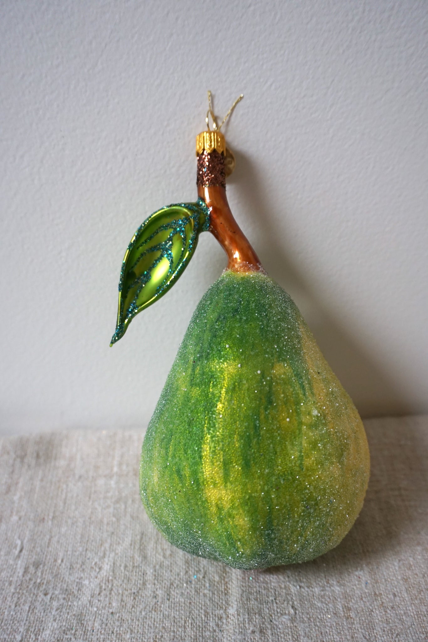 Polish Glass Ornament - Pear II