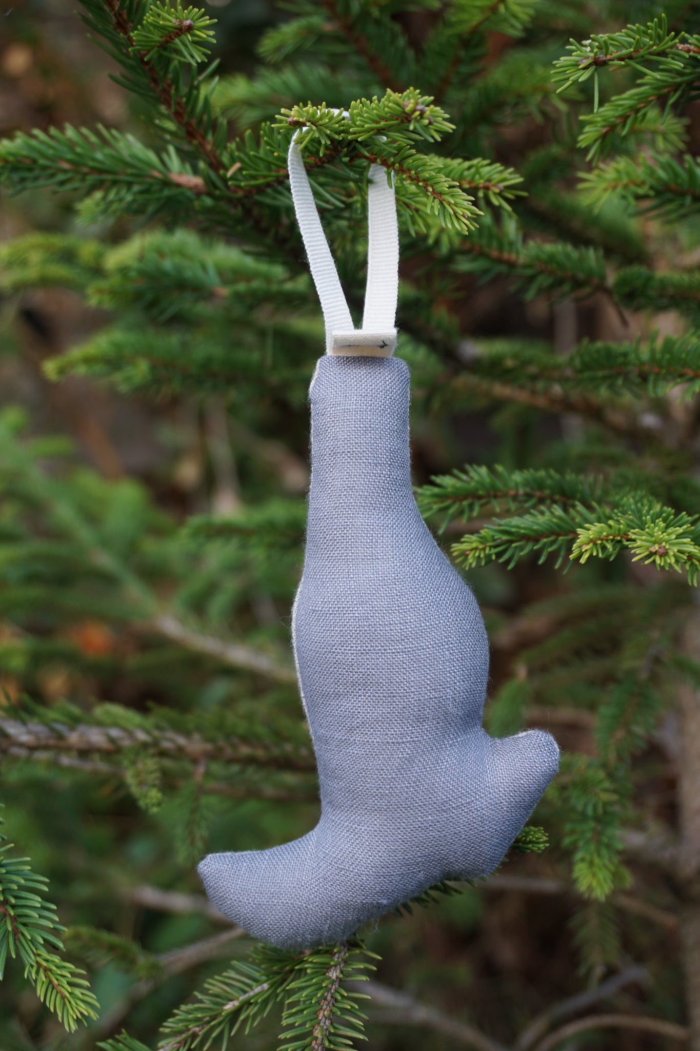 Coral & Tusk Downhill Bunny Ornament