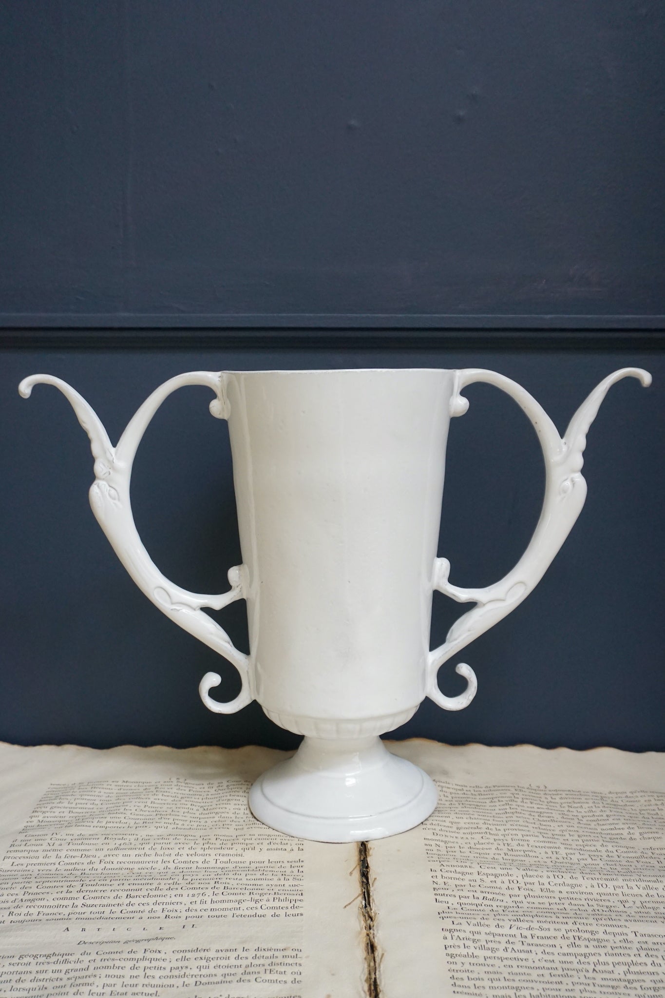 Astier de Villatte Casper Large Vase with Handles