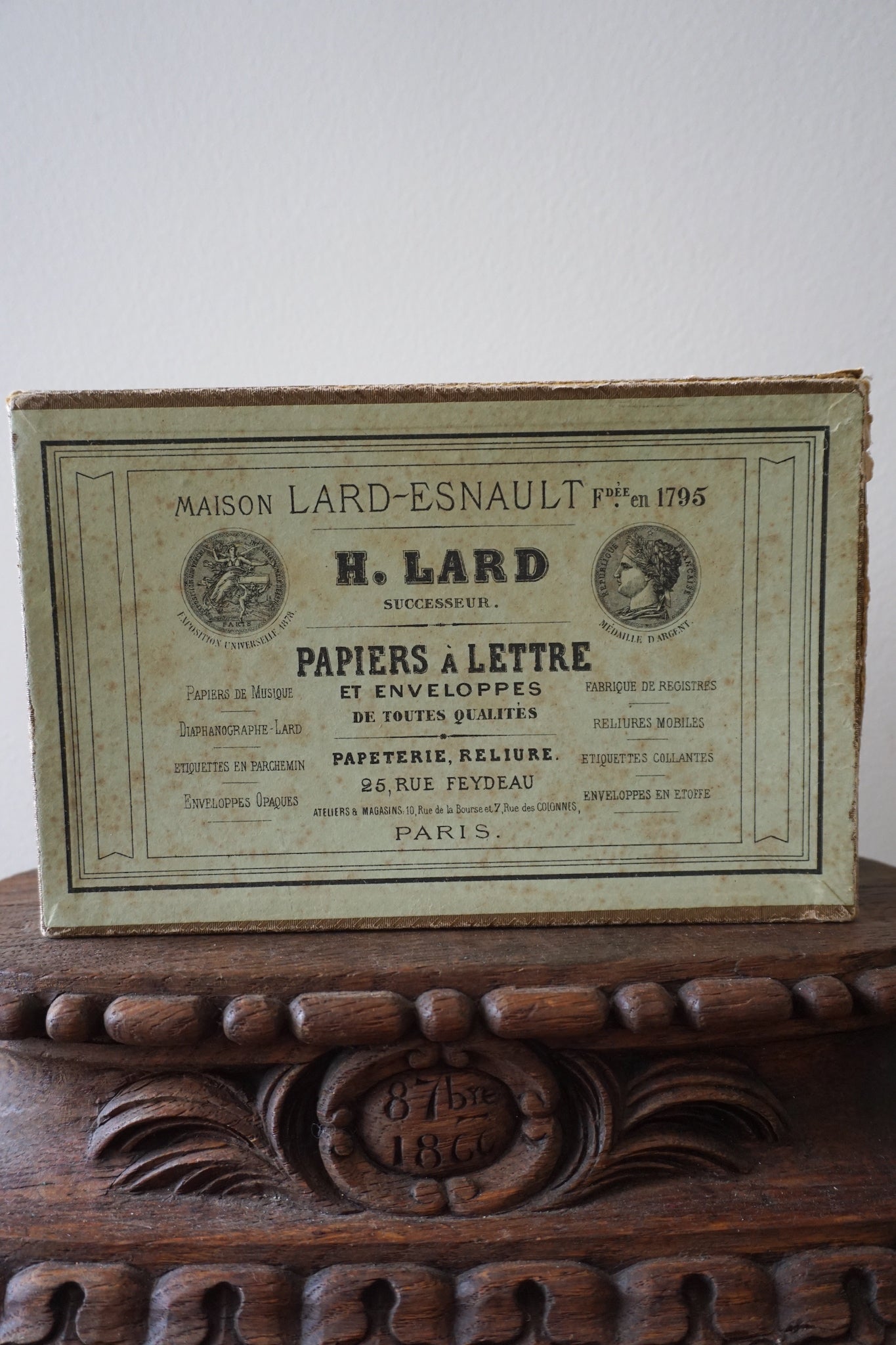 Antique French Letter Writing Set Box