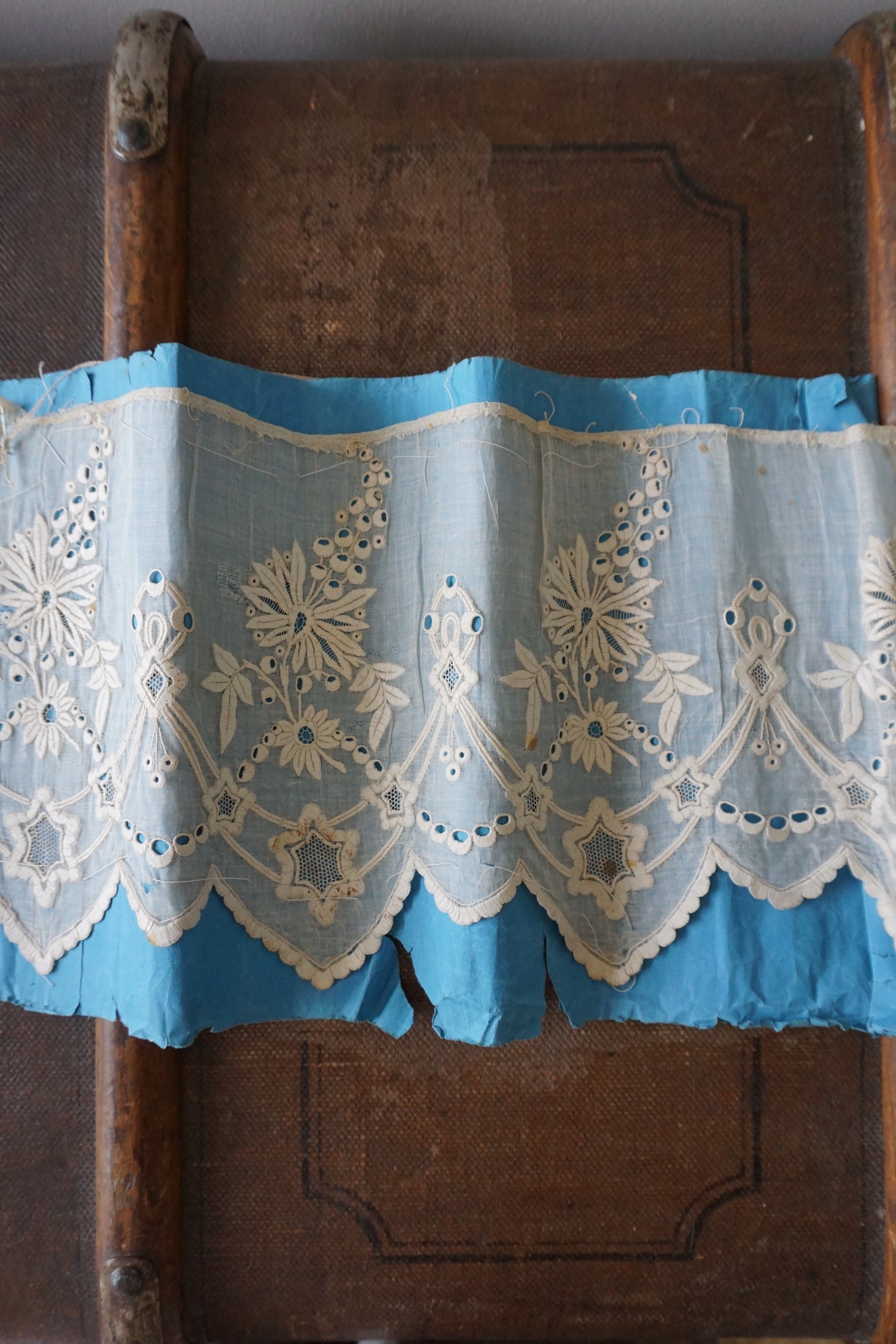 Antique French Silk & Cotton Lace Edging