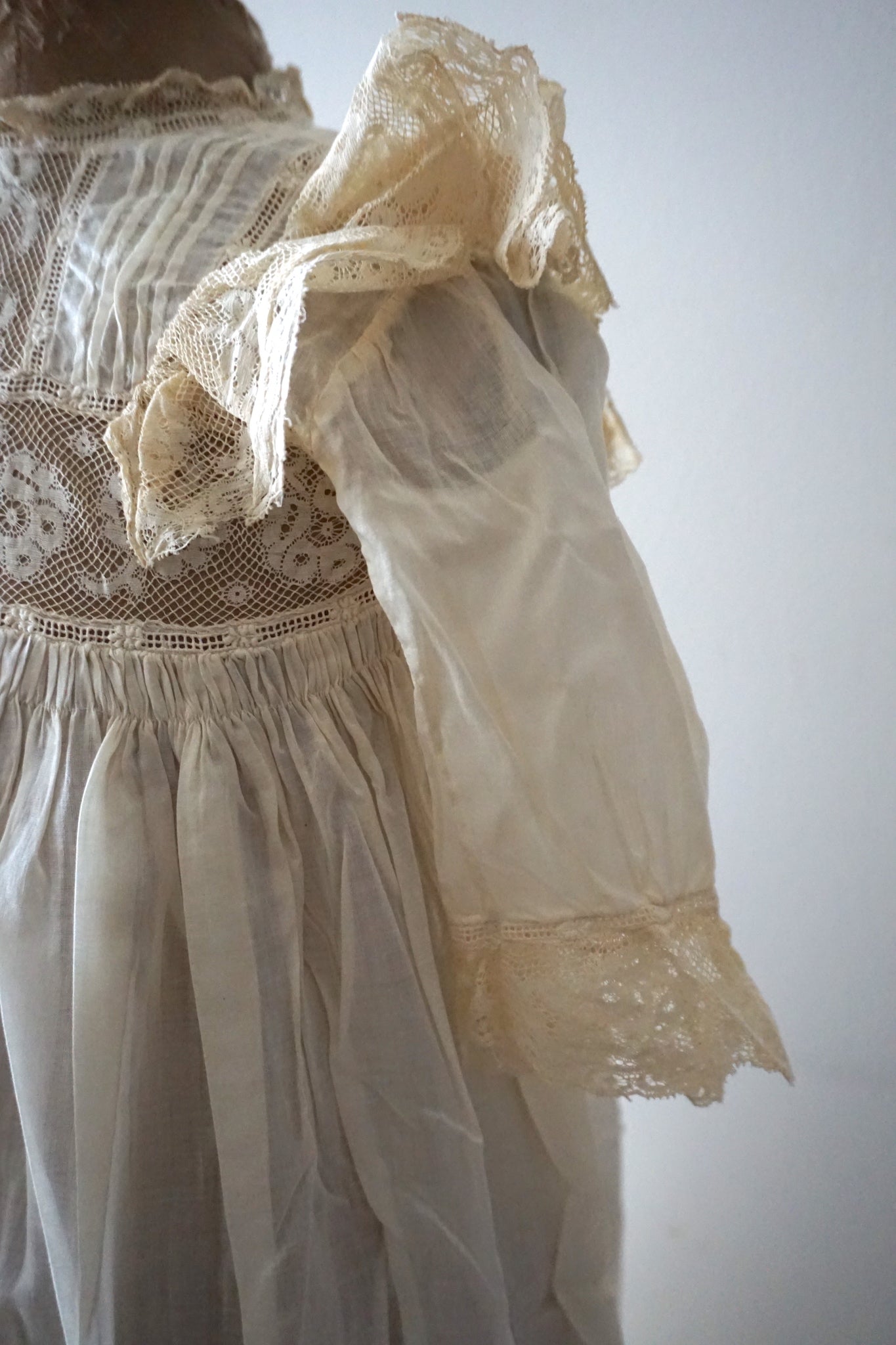 Antique French Lace Christening Gown