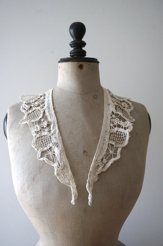 Antique French Handmade Lace Collar