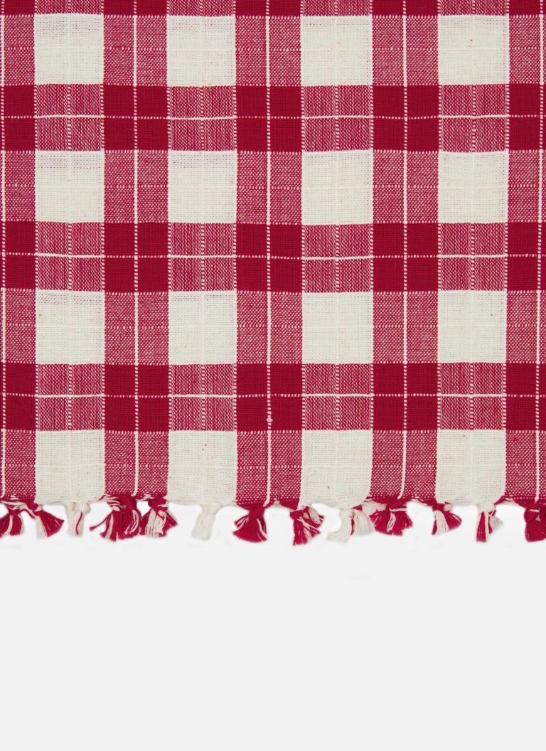 Heather Taylor Home 'Red Annabelle Plaid' Linen Tea Towel