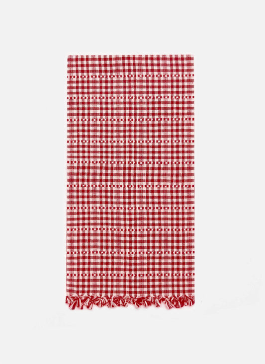 Heather Taylor Home 'Red Soho' Linen Tea Towel