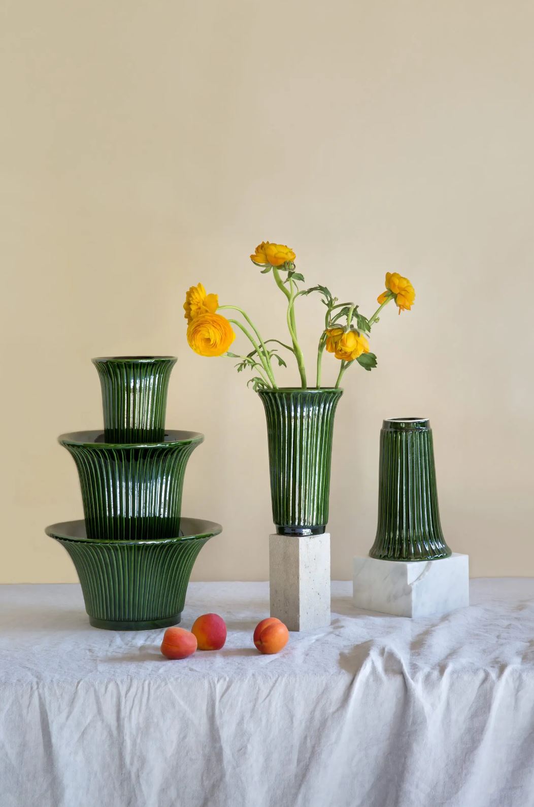 Bergs Potter 'Daisy' Vase - Emerald Green Glaze
