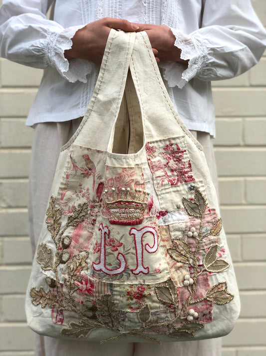 French Monogram Tote Pattern & Fabric Pack Kit