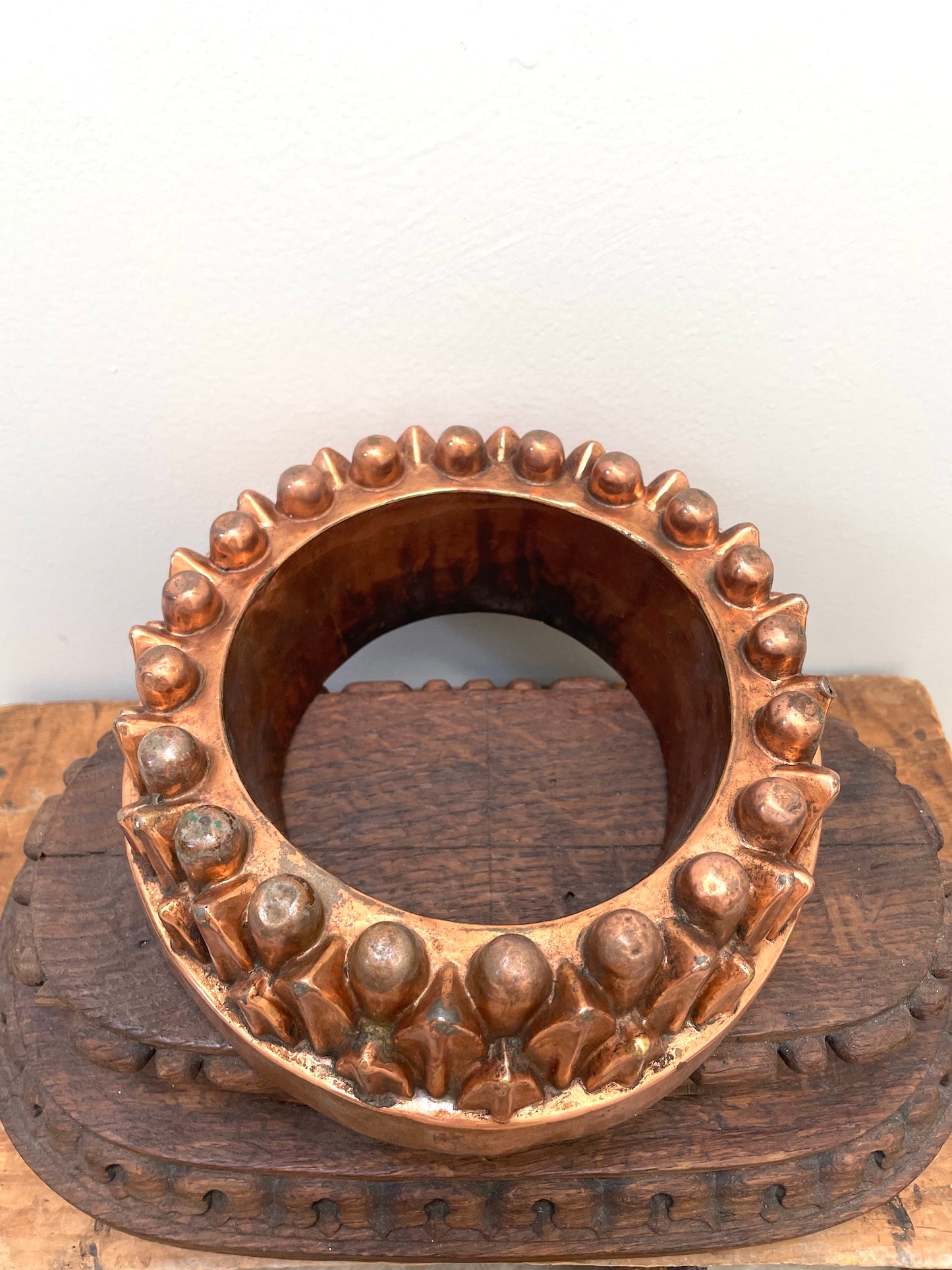 Antique French Copper 'Reeded & Castellated' Jelly Mould