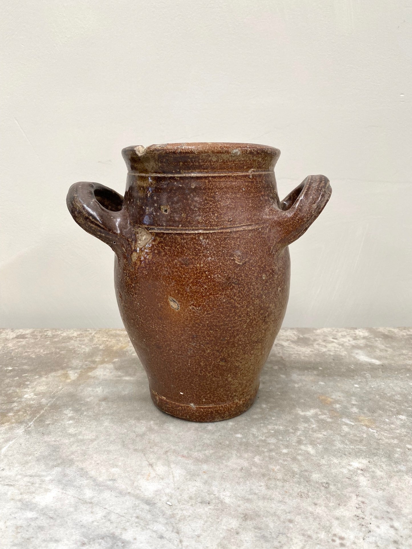 Antique French Glazed Pottery Jugs & Jar